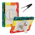 thumbnail image 1 of XYX 3in1 Rotating Stand Case for Samsung Galaxy Tab S7+/Tab S8+ 12.4 inch with Hand/Shoulder Strap, Shockproof Rugged, Colorful Red, 1 of 7