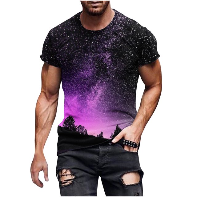 T-shirts pour Hommes Cheval Rétro Imprimé Col Rond Manches Courtes T-shirt de Printemps pour Hommes et T-shirt Tee Shirts T-shirts pour Hommes Lot T-Shirts d'Entraînement pour Hommes en Gris 6TG