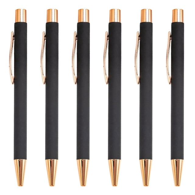 EIGTHTAIL 6x Stylo-Bille Rétractable 1,0 mm Stylo d'Écriture Stylo à Bille Roulante Stylo de Papeterie