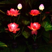 Chmadoxn Solar Lights Outdoor -Flower 2PCS Flower Lights Outdoor Yard Decoration Lights Landscapes Lamp For Patio Lawns Pathways garden light