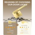 thumbnail image 4 of Poignées de Porte Mates Intérieures Moletées Intimité Poignées de Porte Levier de Porte Robuste pour Chambre Ou Salle de Bain Réversible Sans Clé pour Portes Gauche Droite AM, 4 of 7