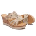 thumbnail image 2 of xiaxaixu Wedge Slippers for Women, Comfortable Fish Mouth High Heel Rhinestone Wedges Platform Shoes, 2 of 6