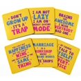 thumbnail image 1 of Inkdotpot Set of 6 Drink Coasters Easy Clean 4-inch SquareCoastersCork Base-Reusable- Quotes, 1 of 8