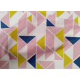 thumbnail image 4 of oneOone Cotton Cambric Fabric Parallelogram & Triangle Geometric Printed Craft Fabric BTY 56 Inch Wide, 4 of 4