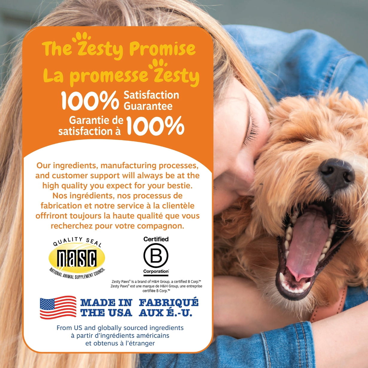 Zesty Paws Apaisant Chews Saveur de Dinde Complément Alimentaire Quotidien pour Chiens, Friandises Molles, Paquet de 90