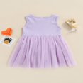 thumbnail image 4 of Robe de Princesse pour Bébé Fille Sans Manches Tricotée Patchwork Dentelle Tulle Mariage Anniversaire Fête Tutu Robe, 4 of 8