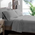 thumbnail image 1 of Alive Pixels Sheet Set Silver Grey Solid 100 Percent Cotton 4-Pc Sheet Set with 36 Inch Pocket 200TC (Twin-XL, Silver Grey), 1 of 5