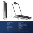 thumbnail image 3 of SuperFit 2.25HP 2-in-1 Folding Under Desk Treadmill W/Speaker Controller APP, 3 of 9