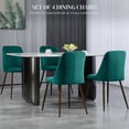 thumbnail image 4 of HOMCOM Ensemble de 4 Chaises de Salle à Manger, Chaise d'Appoint avec Revêtement Toucher Velours, 4 of 10