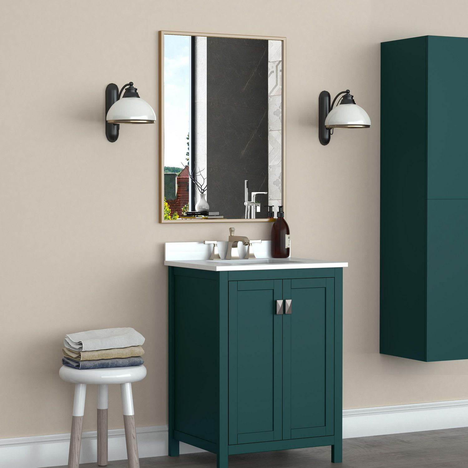 A&E Bath and Shower Tashi Gold 24x32 Bathroom Mirror