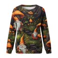 thumbnail image 4 of Pullover Tops For Womens Print O Neck Sweatshirt  Neck Fit Pullover Tops Suitable Long Sleeve Workout Shirts Loose Blouse, 4 of 4