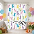 thumbnail image 4 of CaiYueKe Easter Rabbit Pattern Shower Curtain - Waterproof Polyester Fabric Bathroom Decor with 12 Hooks, No Drill Easy Install Washable Hotel Style Modern Bath Linen, 4 of 7