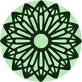 thumbnail image 1 of Ahgly Tapis Rond Lavable en Machine Intérieur Transitionnel Vert Forêt Foncé, 4 Pieds Rond, 1 of 7