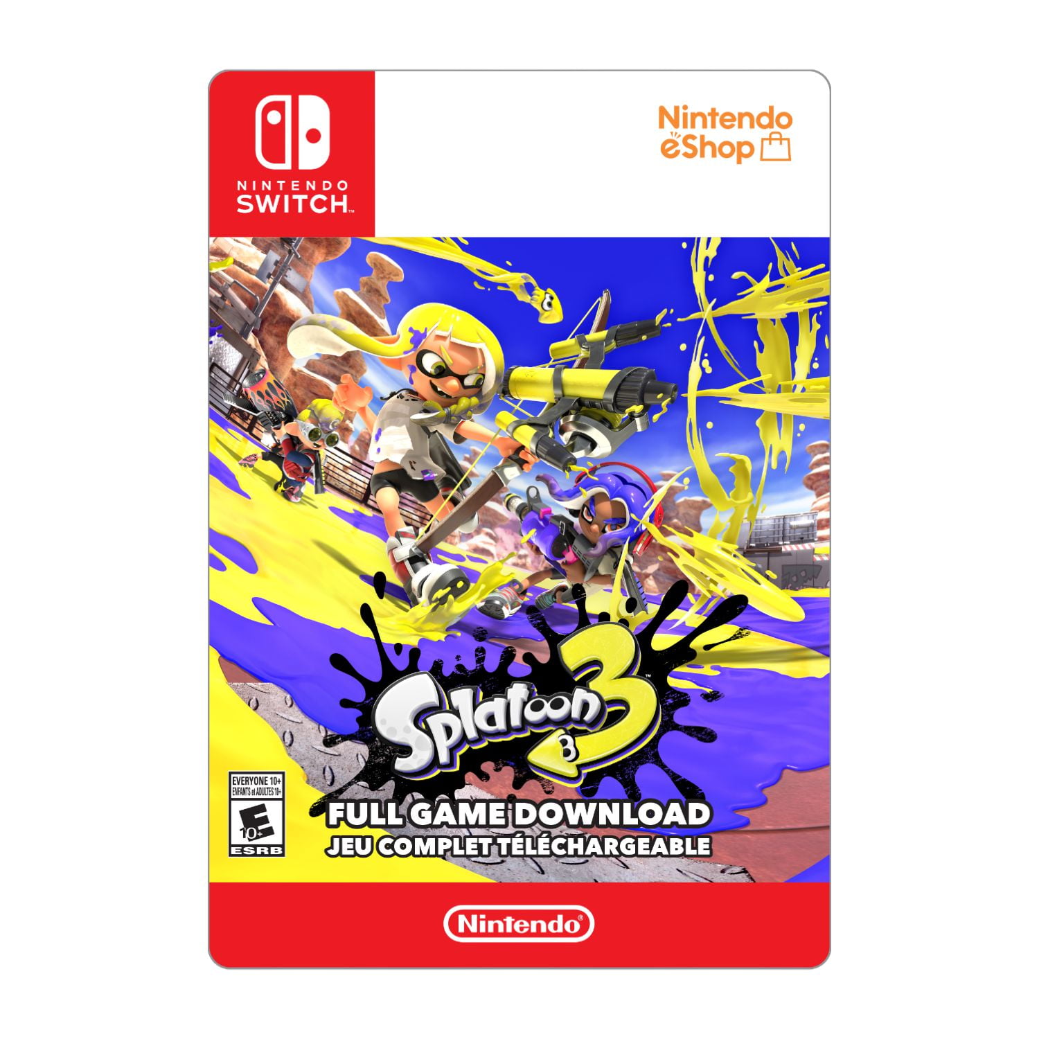 Nintendo Switch Splatoon 3 $79.99 (Digital Code) - Walmart.ca