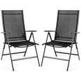 thumbnail image 1 of Gymax 2PCS Folding Chair Patio Garden Outdoor w/ Steel Frame Adjustable Backrest, 1 of 10
