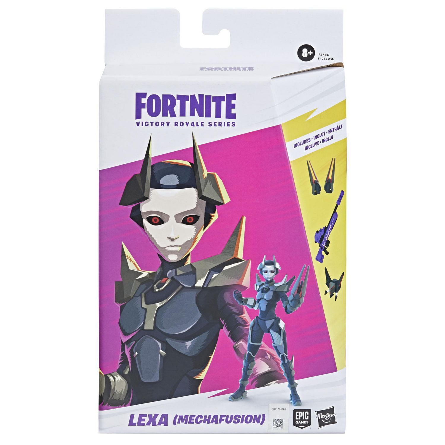 Hasbro Fortnite Victory Royale Series, figurine Lexa (Mechafusion) de collection avec accessoires, 15 cm