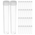 thumbnail image 1 of Raindrops 50 Pcs Beads Storage Organizer Clear Plastic Tubes with Caps Transparent, 1 of 8