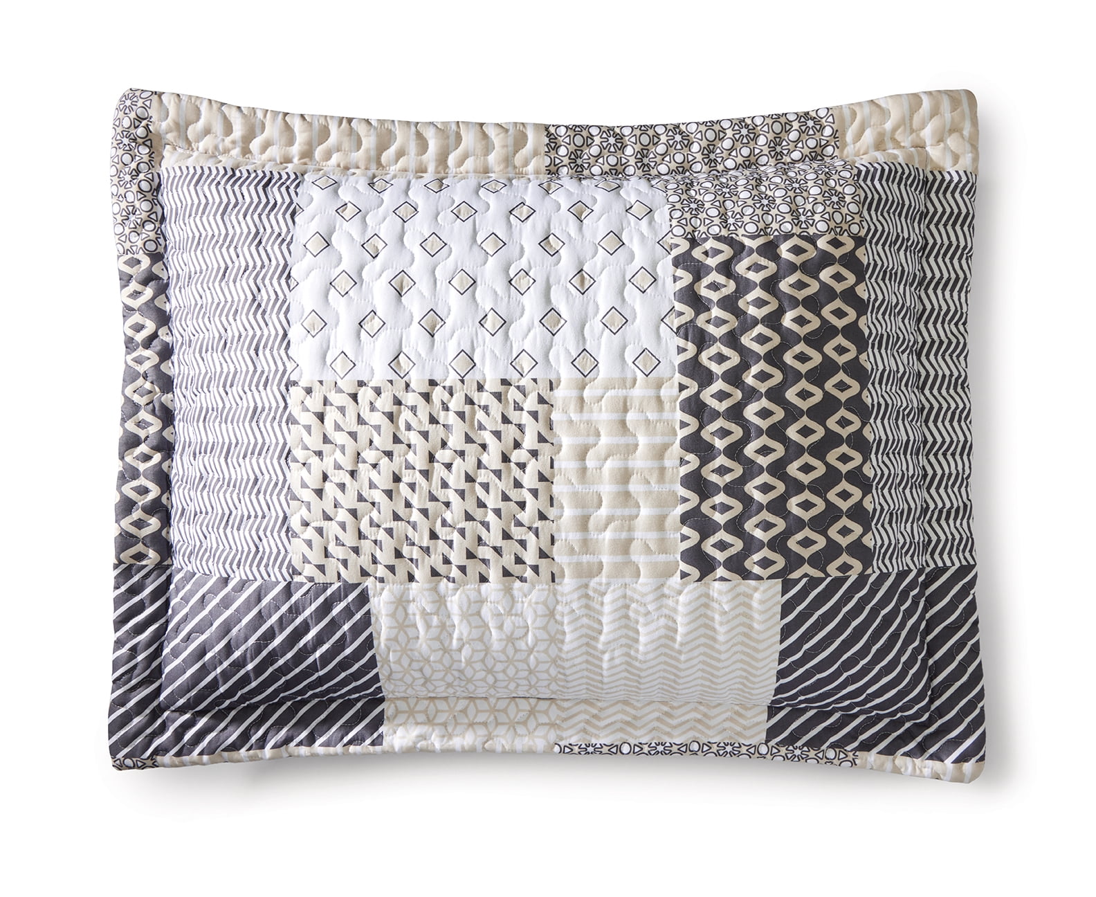 Mainstays Ensemble courtepointe et drap-housse légers tout-en-un - 7 pièces, Lit 2 PL, Patchwork