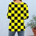 thumbnail image 4 of T-shirt Imprimé Chic pour Femme, Blouse Décontractée Tendance, Tissu Polyester Doux, Col Rond à Manches 3/4, Conçu pour un Usage Quotidien Polyvalent, 4 of 9