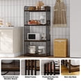 thumbnail image 2 of AKDSteel 4-Tier Bakers Rack, Heavy Duty Freestanding Storage Shelf With Microwave Stand And Protective Barrier, 2 of 6