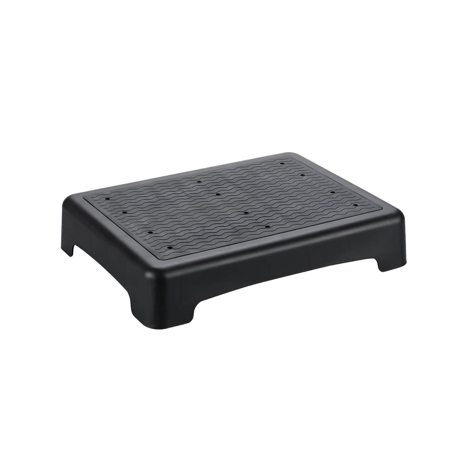 yuksok Mobility Step Stool AntiSlip Bed Step Half Step Stool for Bed Bedroom Stairs Black Bottom Wavy