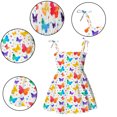 thumbnail image 2 of Qudderr Robe à Bretelles Spaghetti pour Bébé Fille, Dos Nu, Sans Manches, d'Été, Décontractée, Robe Soleil, Tout-Petit, Ligne A, Imprimée, en Coton, pour 1-5 Ans, 2 of 9