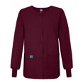 thumbnail image 3 of Adar Universal Women's Round Neck Warm-Up Scrub Jacket, Available in 39 Colors, 3 of 5