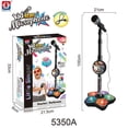thumbnail image 3 of Black Kids Karaoke Microphone Stand Simulation Singing Toy Recording Music Player Activity Gift For Children, 3 of 3