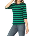 thumbnail image 1 of INSPIRE CHIC T-Shirt Décontracté Imprimé pour Femmes à Manches au Coude et Col Rond, 1 of 6