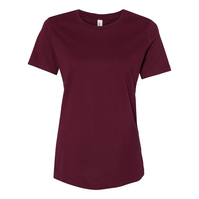 Bella Canvas 6400 - Relaxed Short Sleeve Jersey T-Shirt, L, Maroon