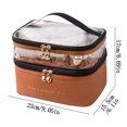 thumbnail image 3 of KITTEHIGM Trousse Cosmétique à Double Couche Couleur Unie Transparente Lavage Portable INS Mode Voyage Portable Grande Capacité Sac de Rangement Palettes Non Réclamées Aujourd'hui #57, 3 of 4