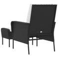 thumbnail image 3 of vidaXL Garden Chair with Footstool Black Poly Rattan, 3 of 5