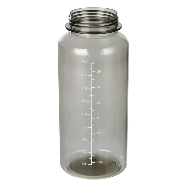 Mainstays 34 oz Black Plastic Wide Mouth Sports Water Bottle with