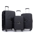 thumbnail image 1 of Travelhouse Ensemble de 3 Pcs de Valises Rigides, Valise Rigide Légère Extensible avec Cadenas TSA et Roues Pivotantes, Noir, 1 of 8