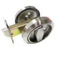 thumbnail image 2 of Luzkey Round Knobs Rings Pulls Lock Door Handle Lock Parts Stainless Steel Recessed Door Knob Outdoor Lock for Corridor Storeroom Double Sided Lock, 2 of 8