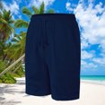 thumbnail image 2 of Plebaso Mens Casual Shorts Drawstring Loose Summer Shorts Solid Color Breathable Beach Vacation Shorts, 2 of 6
