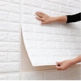 thumbnail image 2 of Gray 70x77cm PE Foam Self Adhesive 3D Wall Stickers Wallpaper, 2 of 8