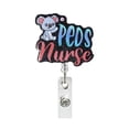 thumbnail image 1 of KER Funny And Cute Badge Reel With Clip Closure For Doctors Teachers Students Workers Etc Cartoon Pattern Badge Workplace Induction Graduation, 1 of 4