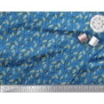 thumbnail image 3 of Soimoi Blue Poly Georgette Fabric Leaves & Clover Floral Decor Fabric Printed Yard 52 Inch Wide, 3 of 5