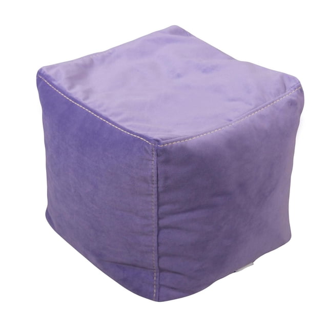 ComfyKids® Cubes Siège cube en polyester micro Peluche Violet avec Coutures à Double Piqûre, Léger et Facile à Déplacer, Idéal pour le Rangement des Sièges d'Enfants et les Petites Chambres, Souvent Utilisé pour les Salles de Jeux Ou des Sièges Supplémentaires.