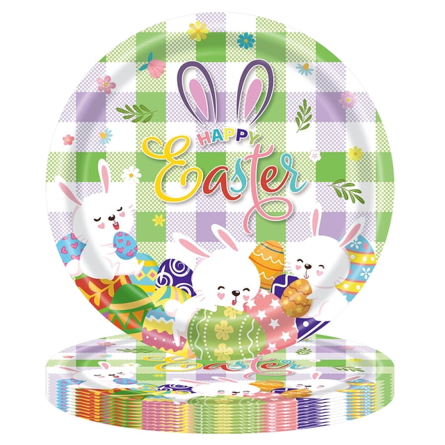 Boovnll Flatware, Easter Party Tablecloth Spring Bunny Eggs Party Supplies Disposable Paper, Kitchen Gadgets, Silverware Set, Cutlery Set