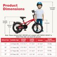 thumbnail image 3 of Costway Vélo pour Enfants de 14 Pouces pour Garçons et Filles de 3 à 5 Ans avec Siège Ajustable, Frein à Main, Réflecteurs, Rouge, 3 of 10