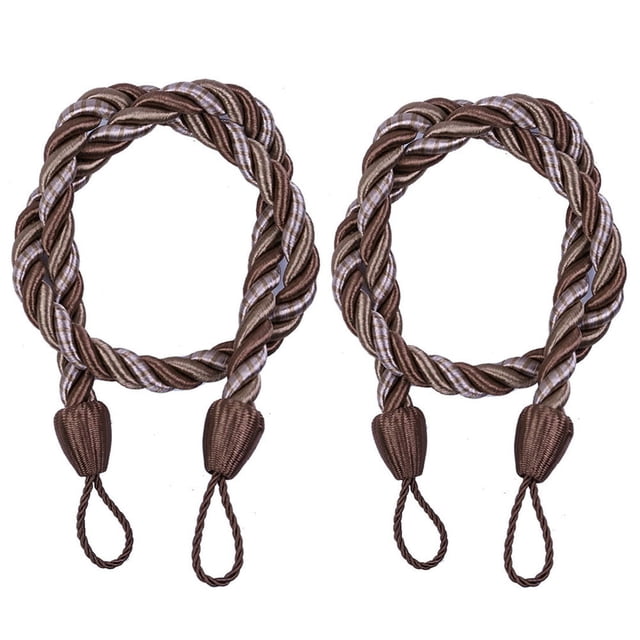 2 Pcs Embrasses pour Cordons de Rideaux, Embrasses à Boucle en Corde de Polyester de 27 Pouces pour Rideaux de Fenêtre, Déco Nautique, Embrasses Légères Ou Robustes pour Rideaux