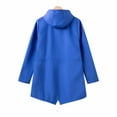 thumbnail image 5 of Birdeem Womens Solid Color Outdoor Hooded Length Windbreaker Jacket, 5 of 5