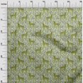 thumbnail image 3 of oneOone Cotton Poplin Green Fabric Animal Craft Projects Decor Fabric Printed By The Yard 42 Inch Wide-MS, 3 of 4