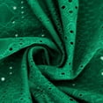 thumbnail image 5 of Meichang Robes d'Été pour Femmes 2024 Robes Midi à Oeillets Volants à Étages Col Ras du Cou Manches Courtes Robes avec Poches Couleur Unie Fluides Robes de Plage Vert Armée P, 5 of 5