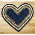 thumbnail image 2 of Earth Rugs 10-079 Lt. Tapis Cœur Bleu-Noir Bleu-Moutarde, 2 of 3