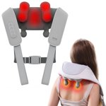 Refurbished Ibreo Cordless 6D Deep Tissue Kneading Shiatsu Neck and Shoulder Massager with Heat, Gray