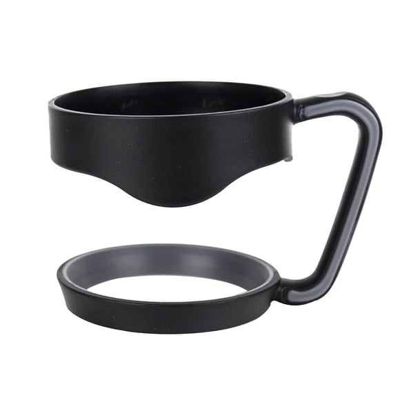 Handle for 30 oz Tumblers Lightweight Spill Proof Grip Portable Anti-Slip Bottle Handle for RTIC OZARK TRAIL SIC CUP & More Tumbler Travel Water Coffee Mug(Black)
