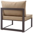 thumbnail image 3 of Modway Fortuna Aluminum Outdoor Armless Chair in Brown/Mocha, 3 of 3